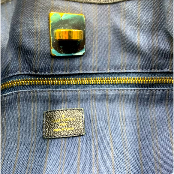 Auth Louis Vuitton Navy Blue Empriente Monogram Shopper Tote Bag - Picture 4 of 16